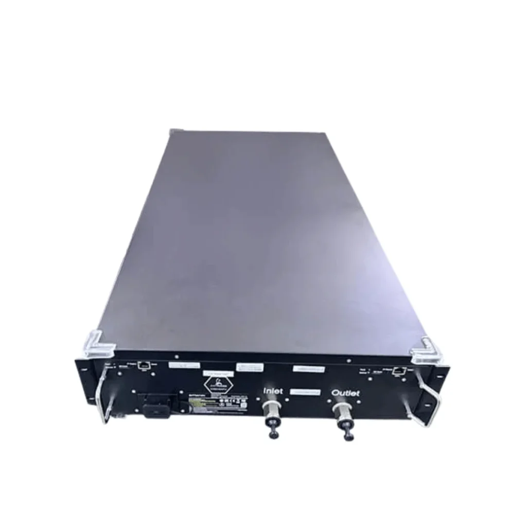 Front view of the Bitmain Antminer S21e XP Hydro 3U (860 TH/s), a rack-mountable liquid-cooled Bitcoin miner designed for high-density data centers.