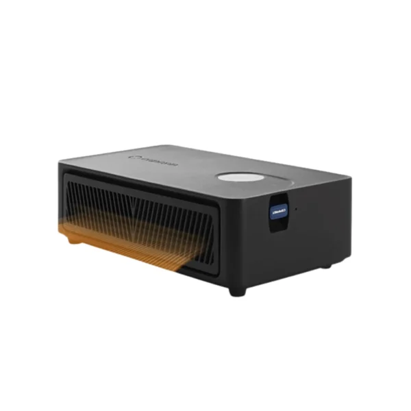 Canaan Avalon Nano 3S (6 TH/s) portable Bitcoin miner functioning as a compact heater, emitting warm air to combat cold temperatures.