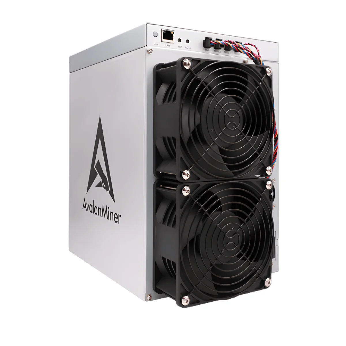 Bitmain Antminer S19k Pro (110 TH/s) Bitcoin ASIC miner, featuring optimized power efficiency and a standard air-cooled dual fan design.